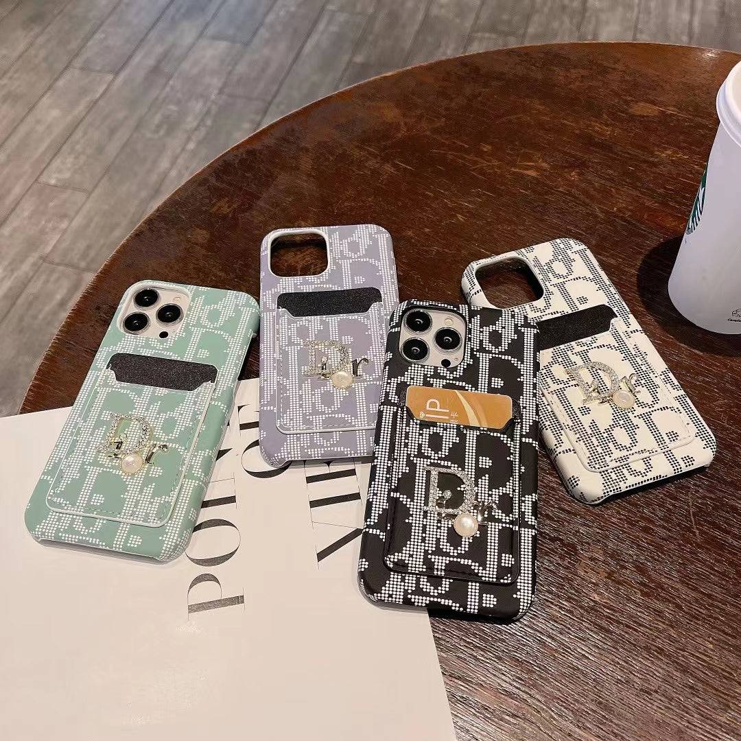 Fashion Lady Case with Card Holder for iPhone 12-18 Pro & Pro Max