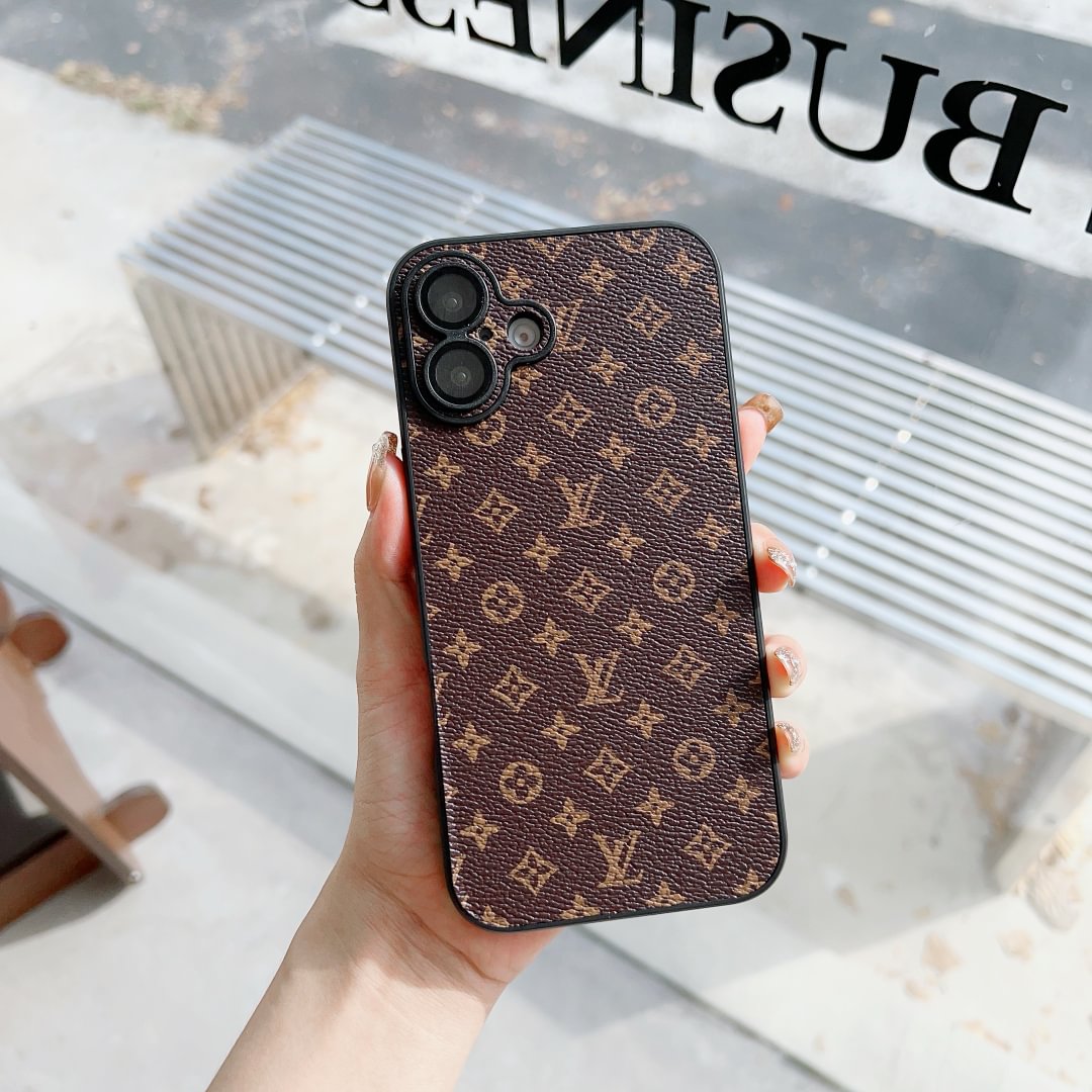 Louis Vuitton Case inspired classic leather for iPhone 13-18 Pro & Pro Max
