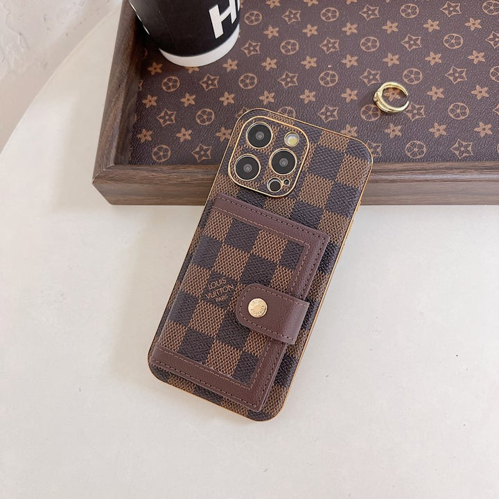 Luxury Classic Case with Card holder for iPhone 12-18 Pro & Pro Max