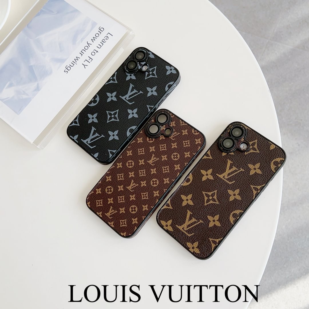 Louis Vuitton Case inspired classic leather for iPhone 13-18 Pro & Pro Max
