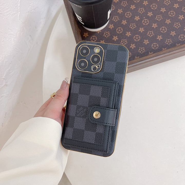 Luxury Classic Case with Card holder for iPhone 12-18 Pro & Pro Max