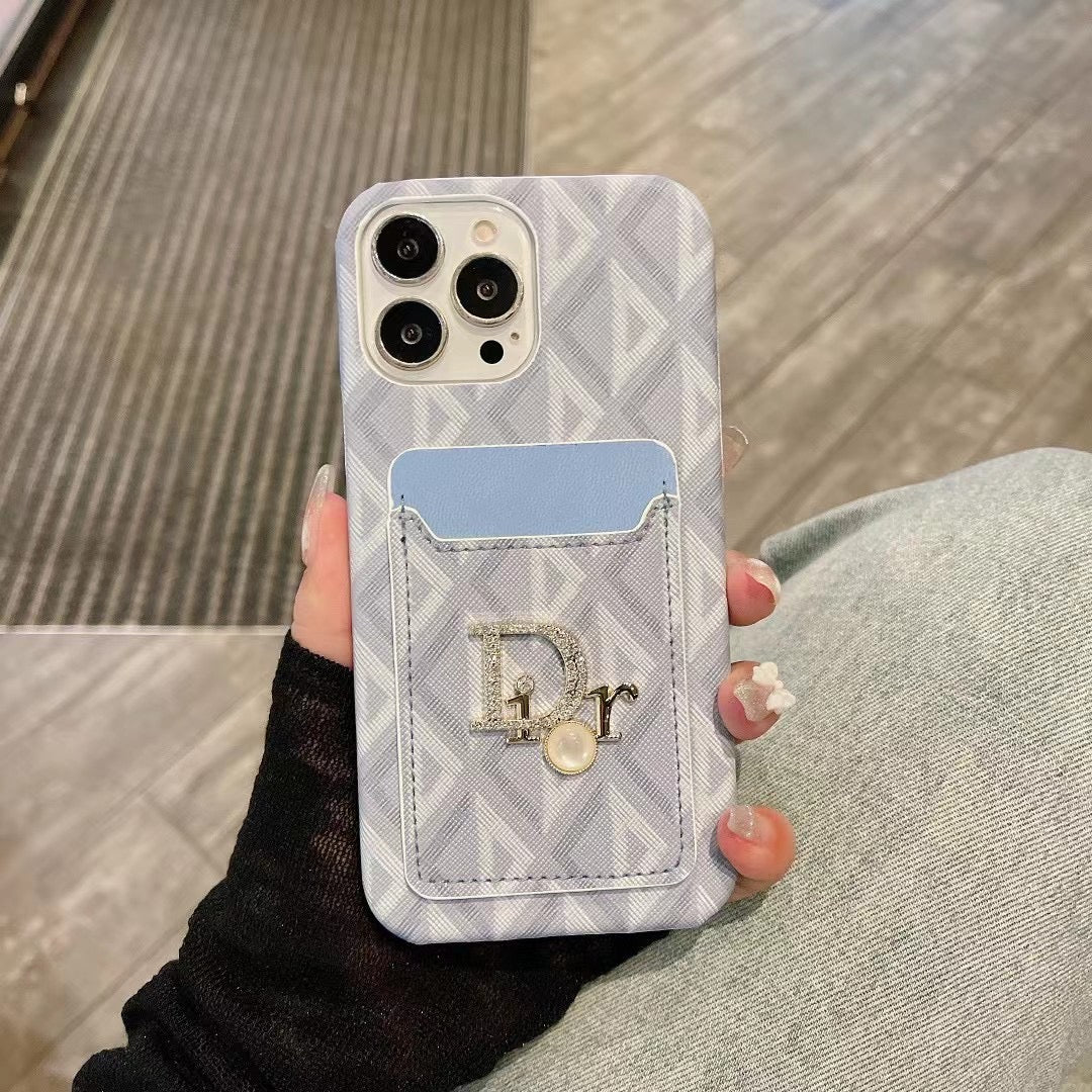 Luxury iPhone Case with Card Holder for iPhone 12-18 Pro & Pro Max