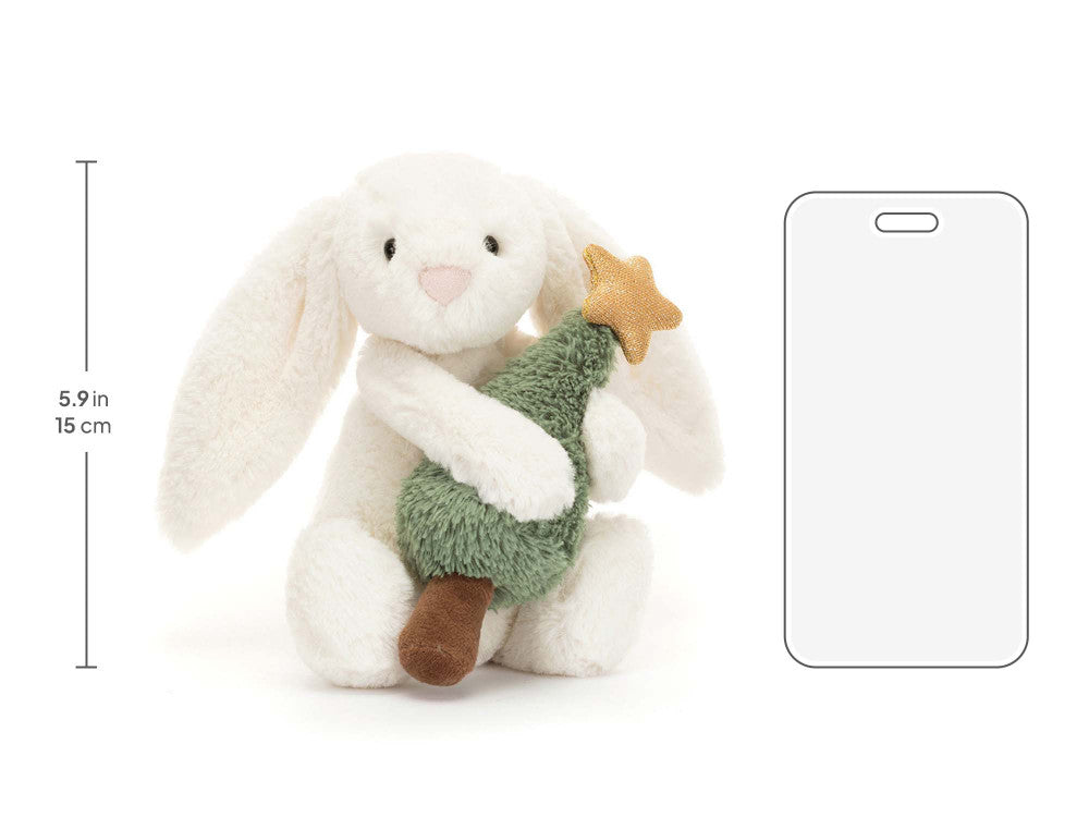 Bashful Bunny with Christmas Tree