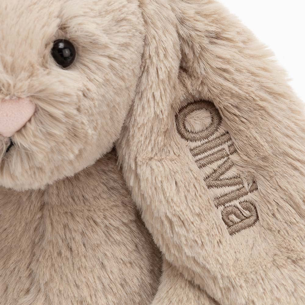 Personalised Bashful Beige Bunny Medium
