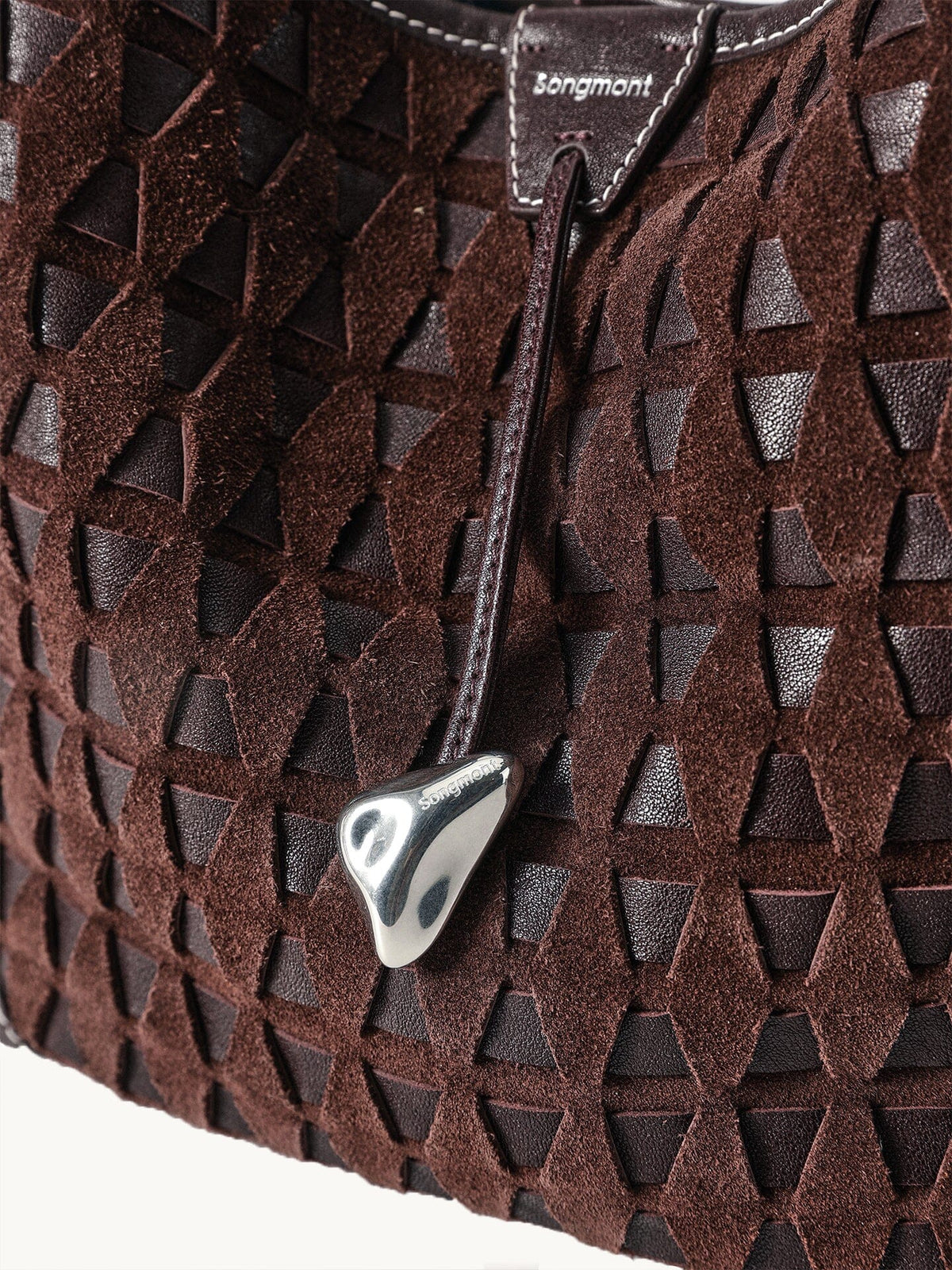 Small Lattice Bucket Bag