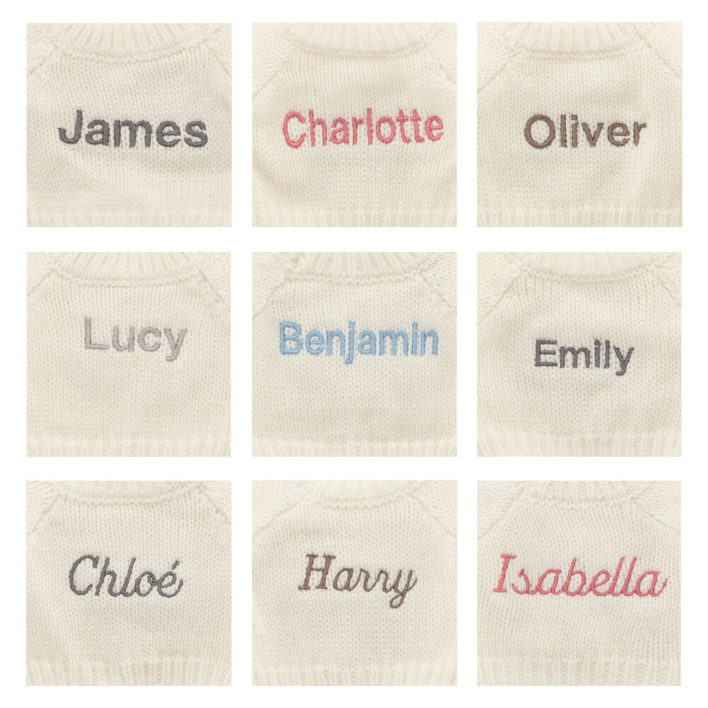 Bashful Blush Bunny with Personalised Cream Jumper