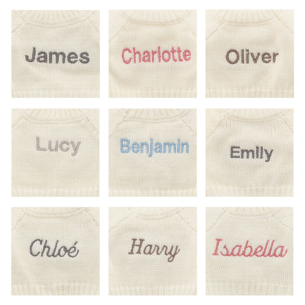 Bashful Terrier with Personalised Cream Jumper