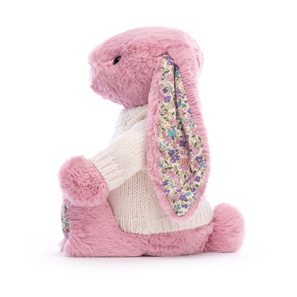 Blossom Tulip Bunny with Personalised Cream Jumper