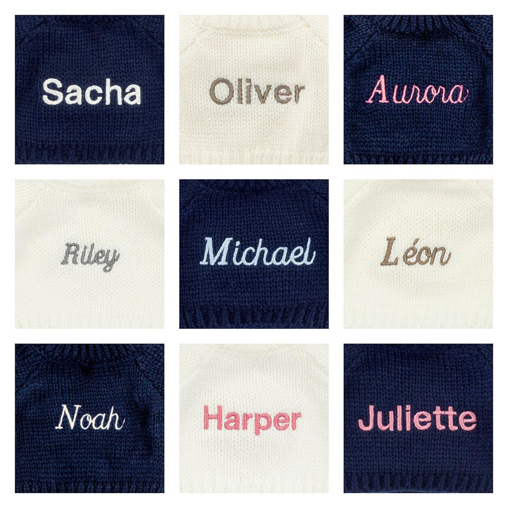 Bashful Luxe Bunny Juniper with Personalised Navy Jumper