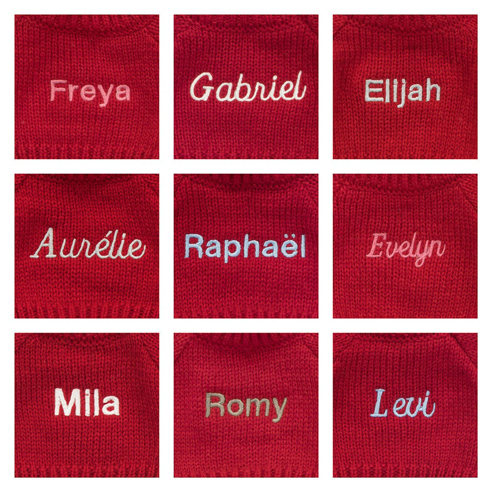 Bashful Golden Bunny with Personalised Red Jumper