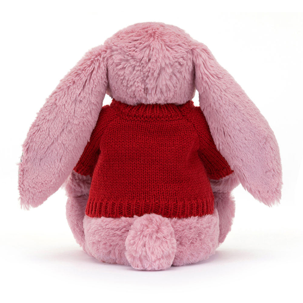 Blossom Tulip Bunny with Personalised Red Jumper