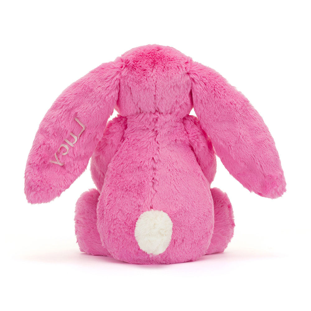Personalised Bashful Hot Pink Bunny Medium