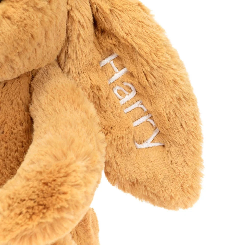 Personalised Bashful Golden Bunny Medium