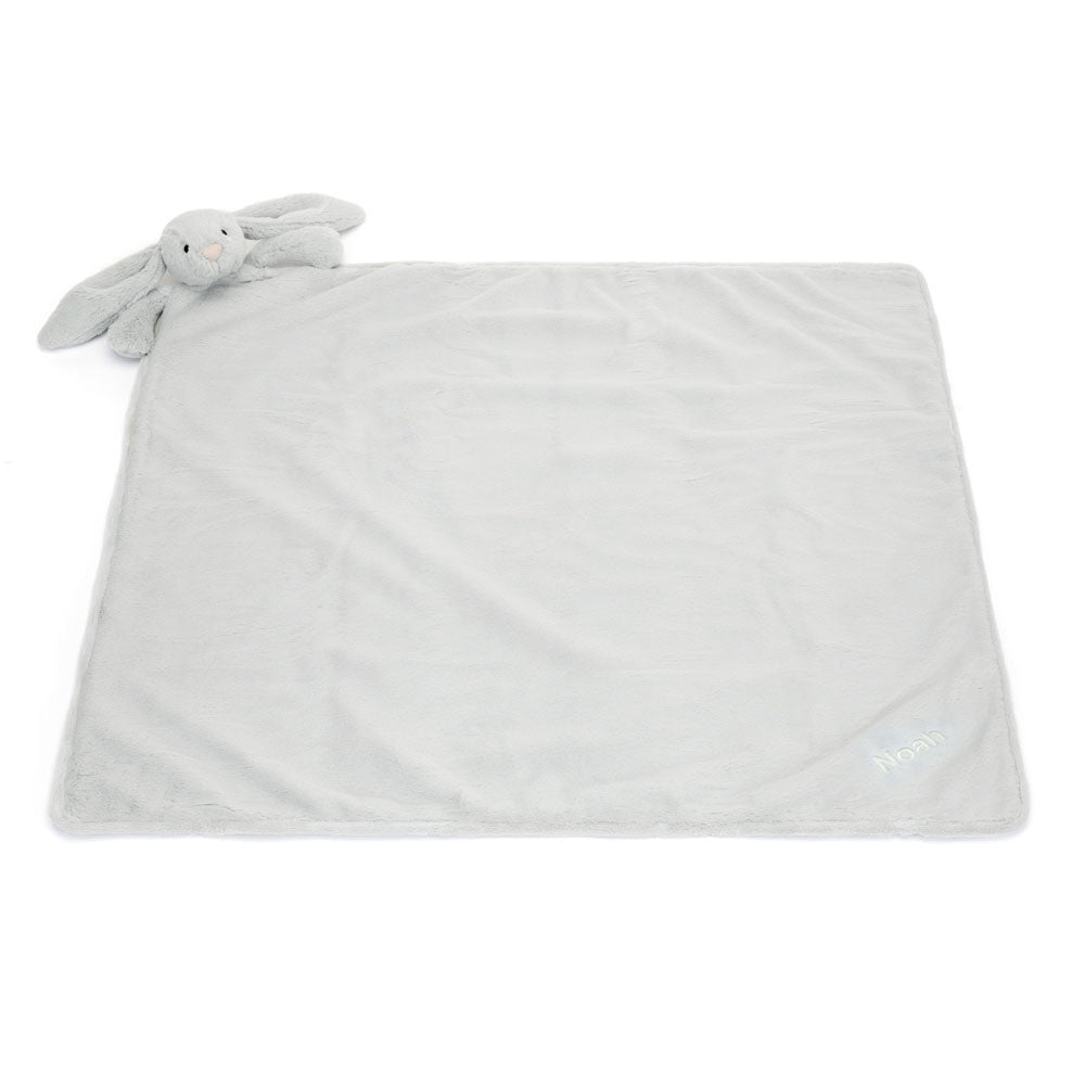 Personalised Bashful Silver Bunny Blankie