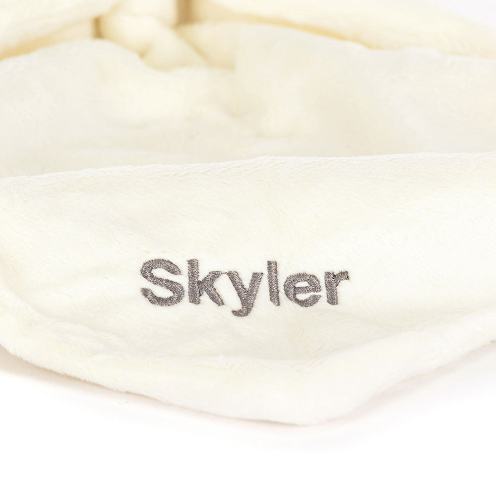 Personalised Bashful Cream Bunny Soother