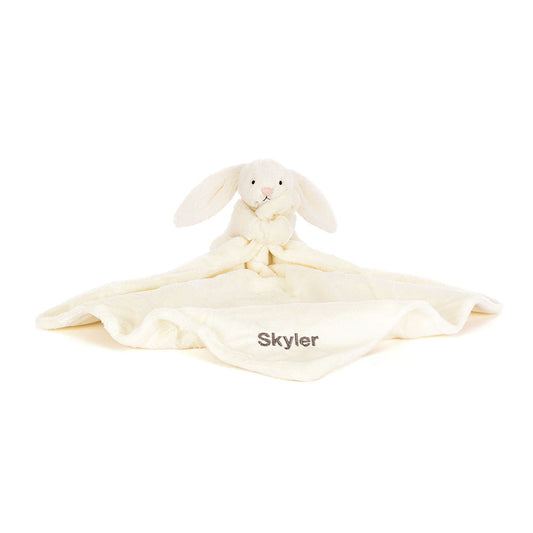 Personalised Bashful Cream Bunny Soother